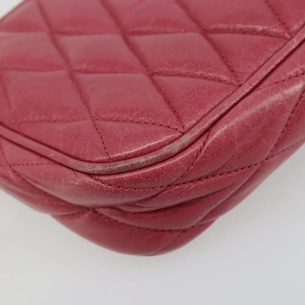 Miu Miu Matelasse Leather Pouch Pink